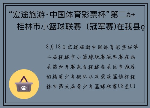 “宏途旅游·中国体育彩票杯”第二届桂林市小篮球联赛（冠军赛)在我县热血开赛